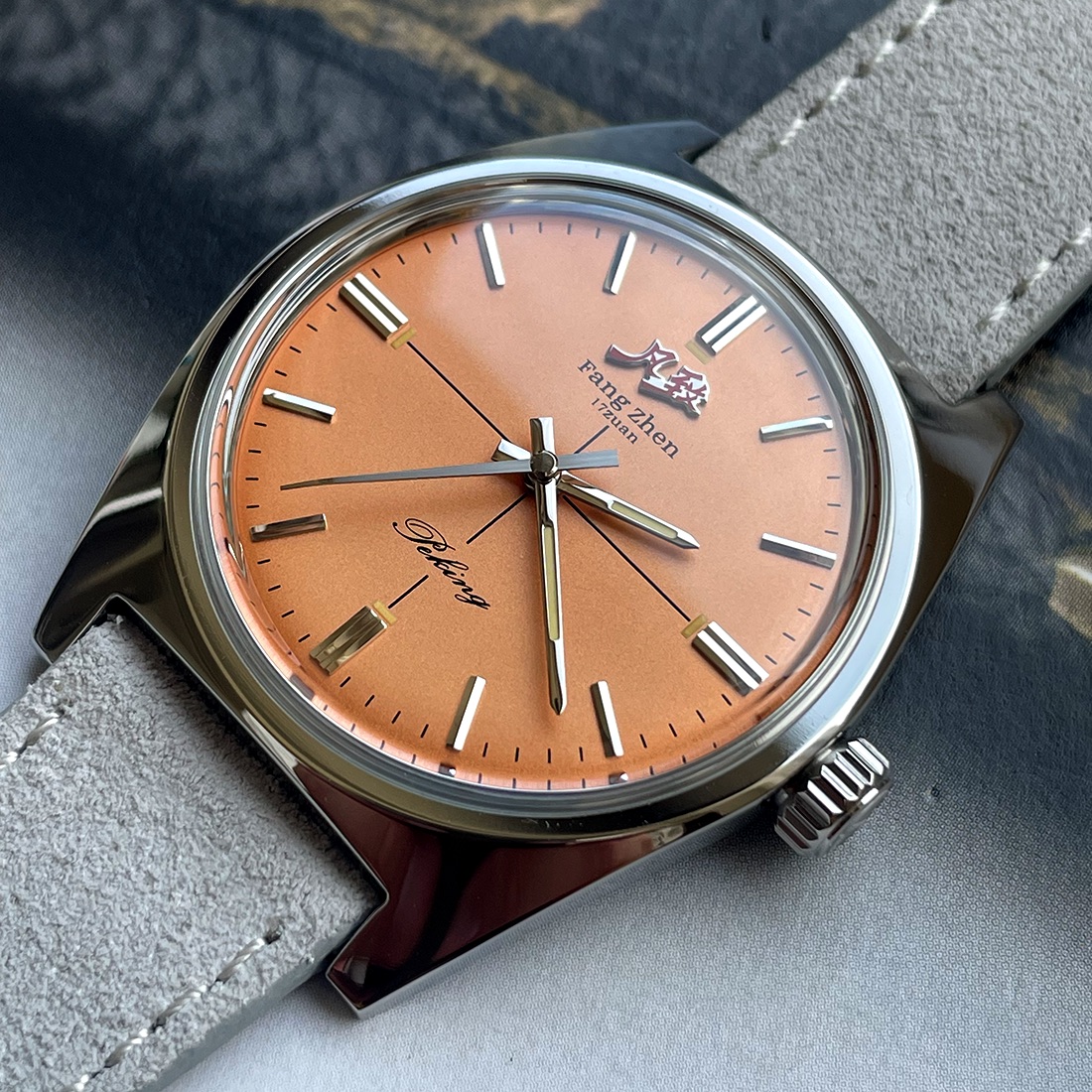 Omega Watch Constellation - Merkur Watch Salmon Dial Watch Metal