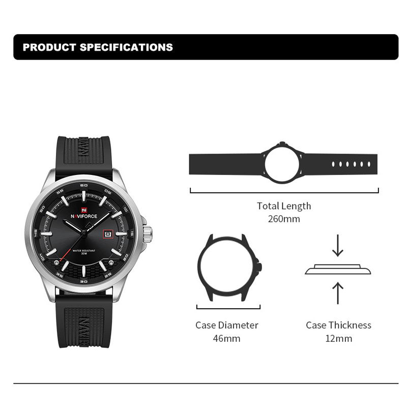 NAVIFORCE Luxury Men's Watch 3 - đánh giá và giá Seiko Watch Presage