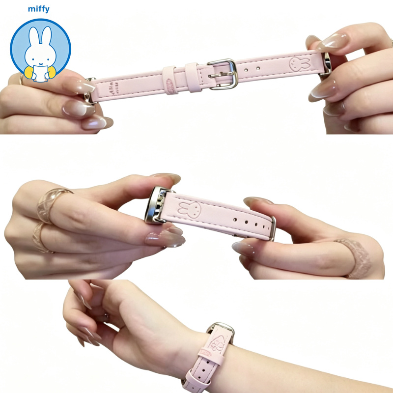 Kawaii Miffy Suede Thin Wrist  - đánh giá và giá Suede Strap Watch