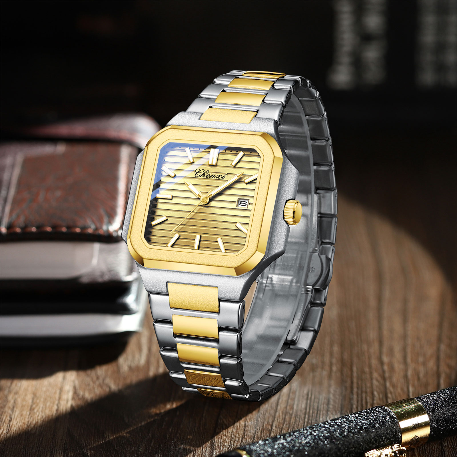 CHENXI Business Men Wristwatch - đánh giá và giá Cartier Watch Tank